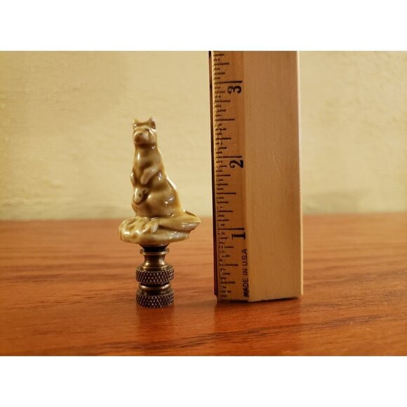 Kangaroo Joey Lamp Finial Shade Topper Ceramic Wade England Vintage Farmhouse - Picture 4 of 6